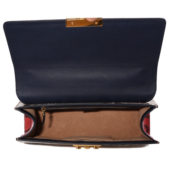 New Gucci Padlock Medium Python Shoulder Bag - Picture 6 of 8